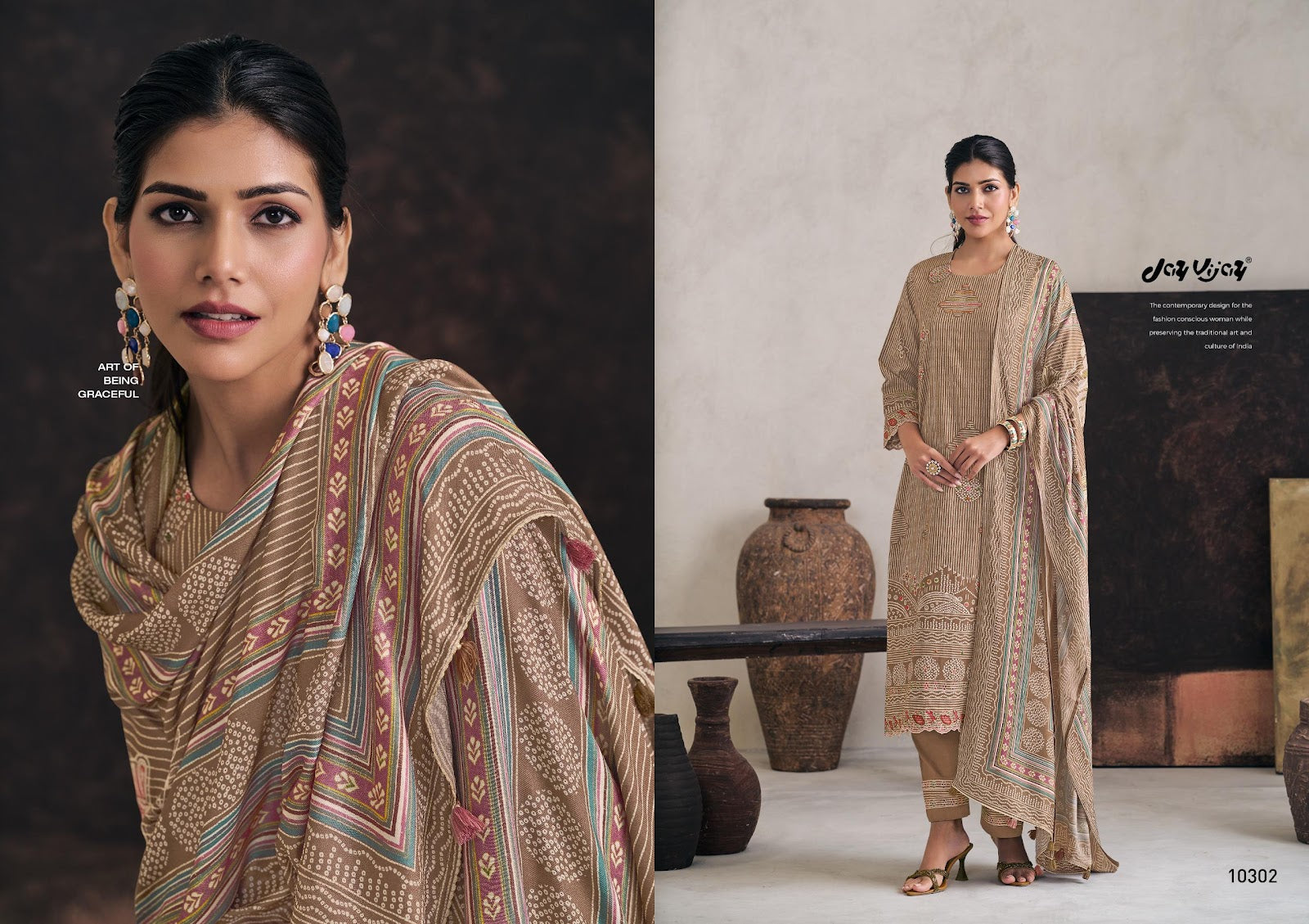 Hasrate Jay Vijay Pant Style Suits Exporter Gujarat