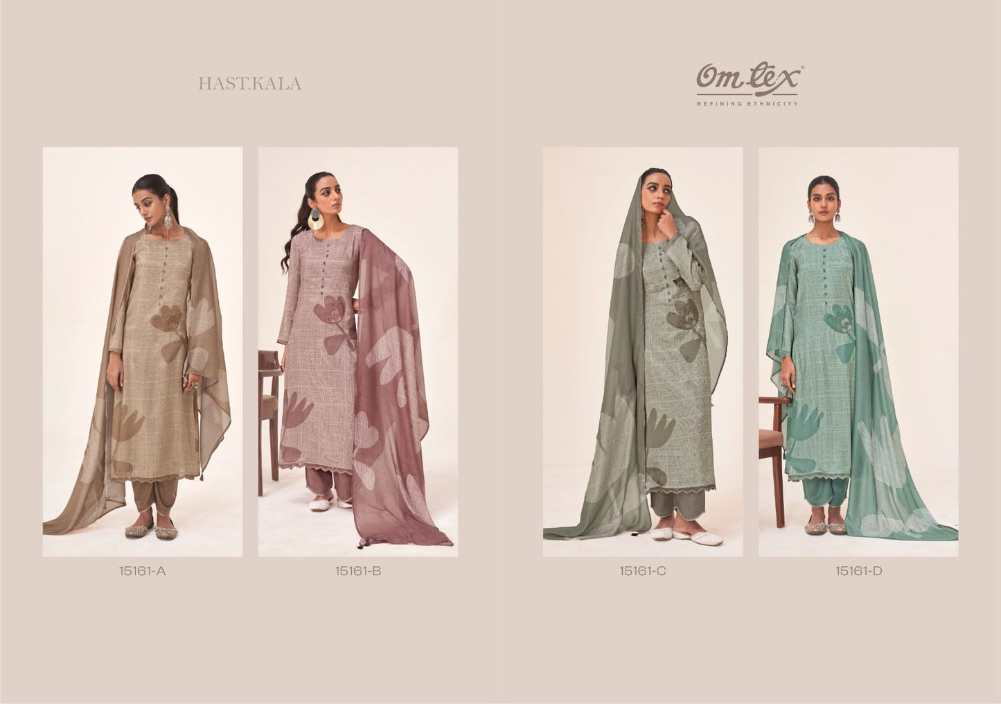 Hastkala Omtex Muslin Pant Style Suits Exporter Ahmedabad