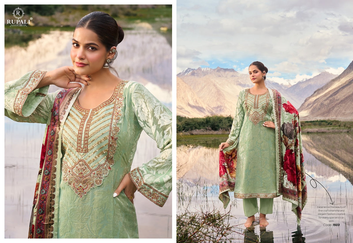 Haven Rupali Viscose Velvet Suits Supplier India
