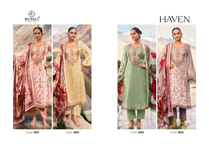 Haven Rupali Viscose Velvet Suits Supplier India