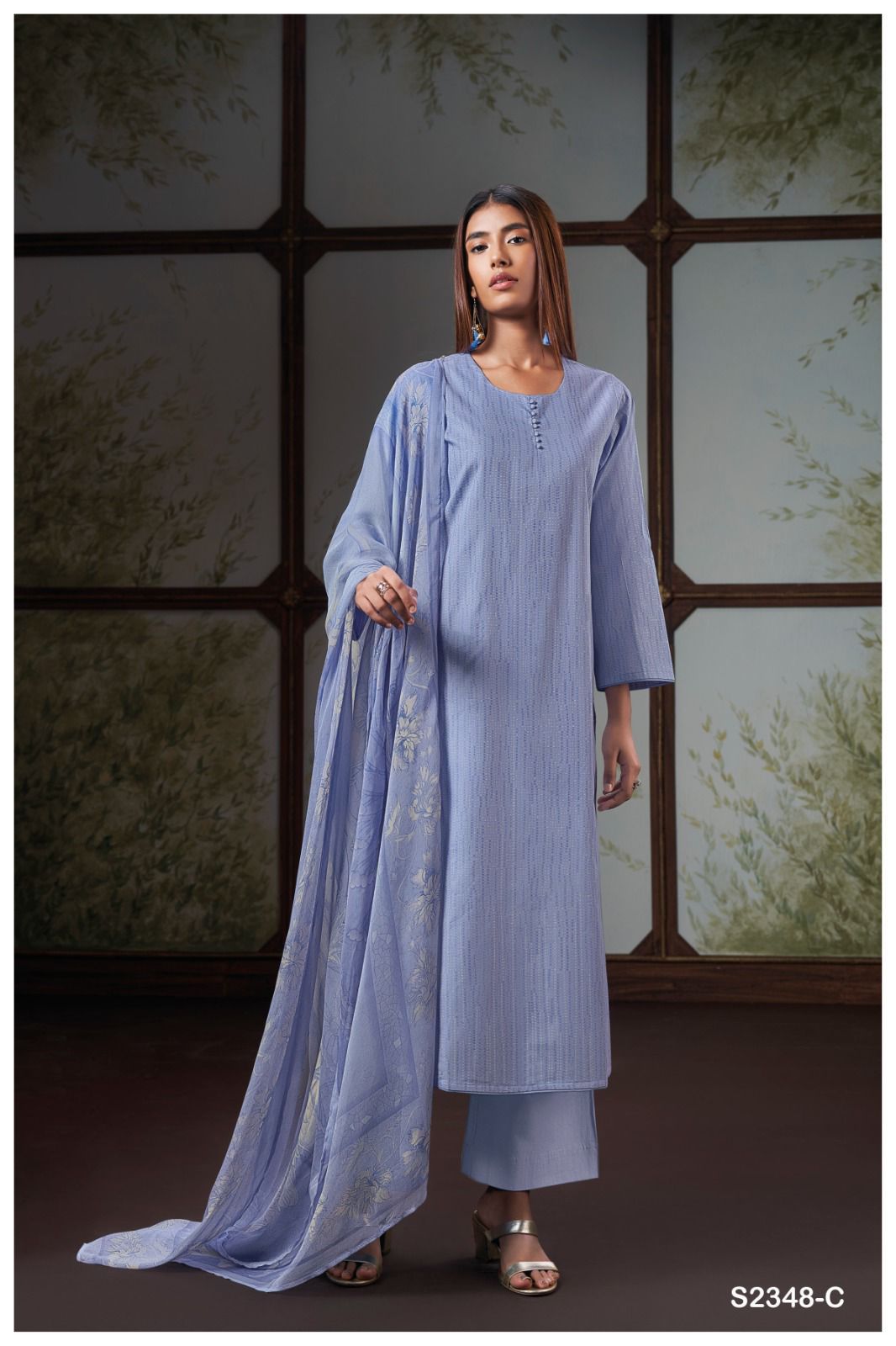 Havisa-2348 Ganga Premium Cotton Plazzo Style Suits
