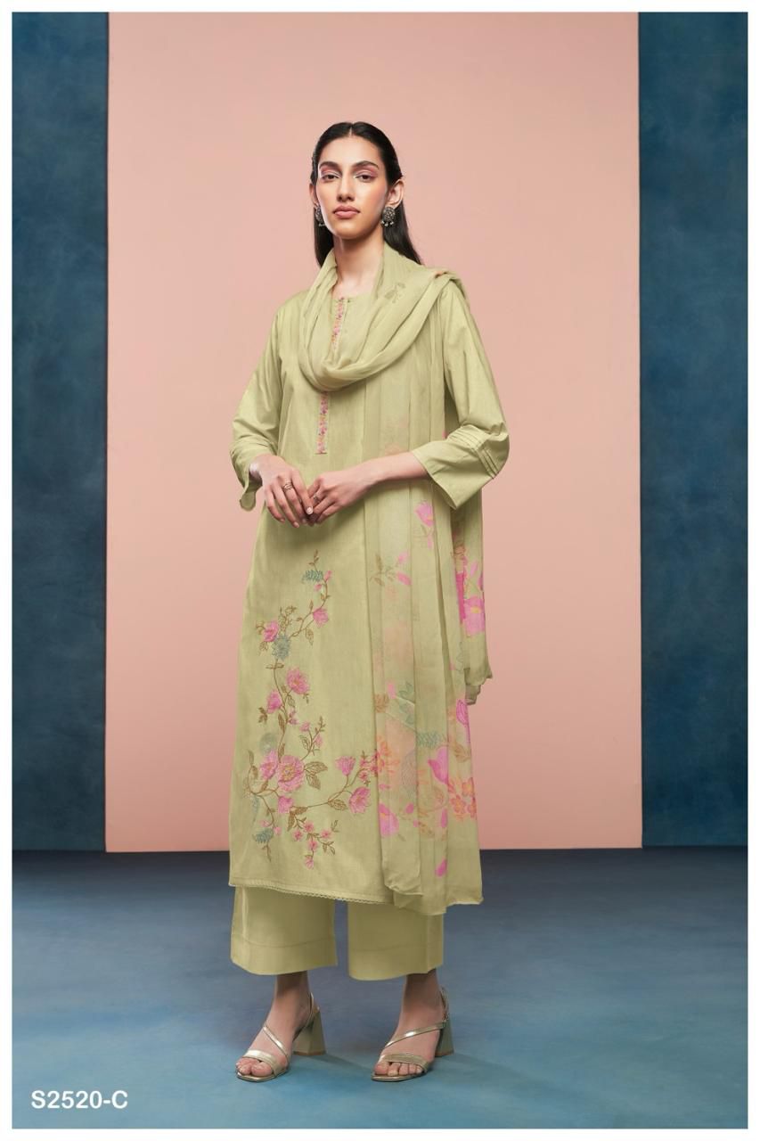 Havishaa-2520 Ganga Premium Cotton Plazzo Style Suits