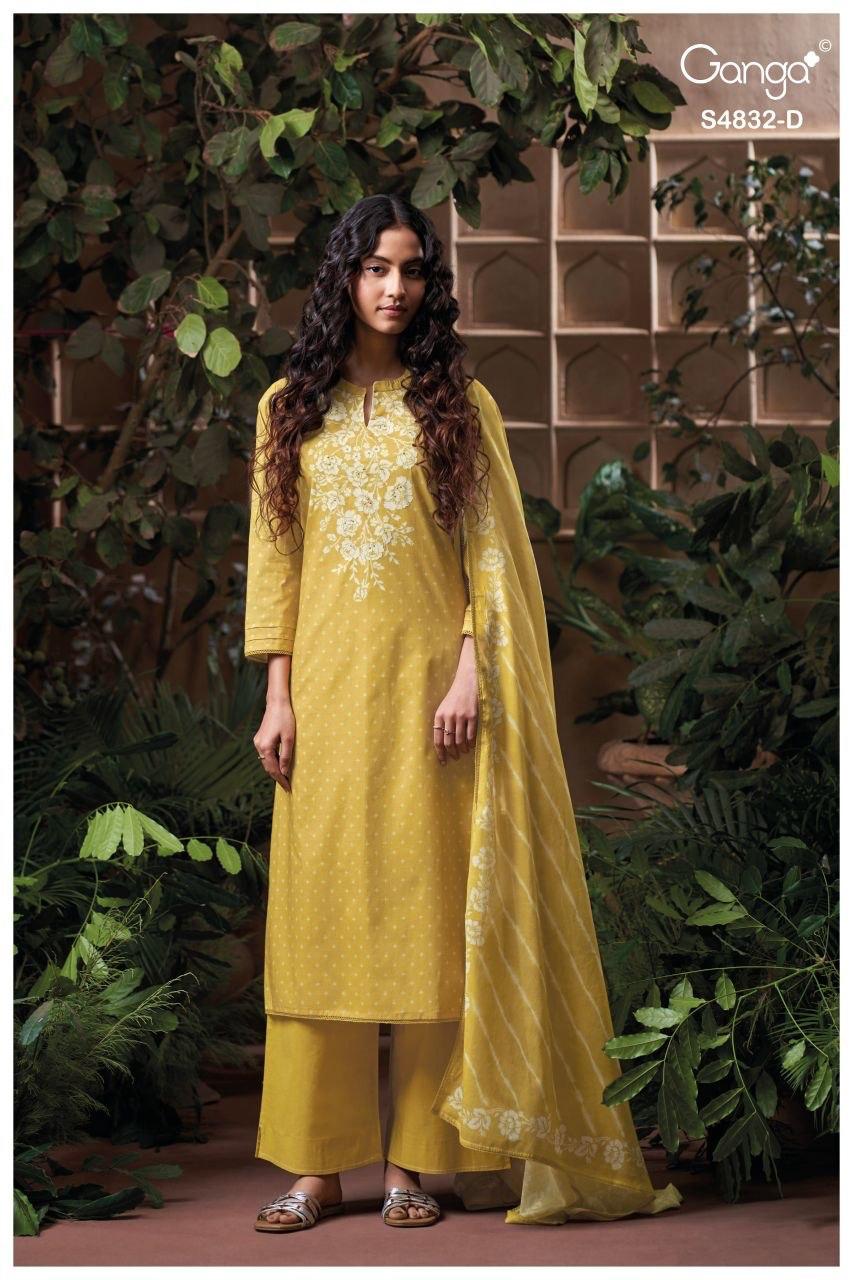 Havya 4832 Ganga Cotton Plazzo Style Suits Manufacturer