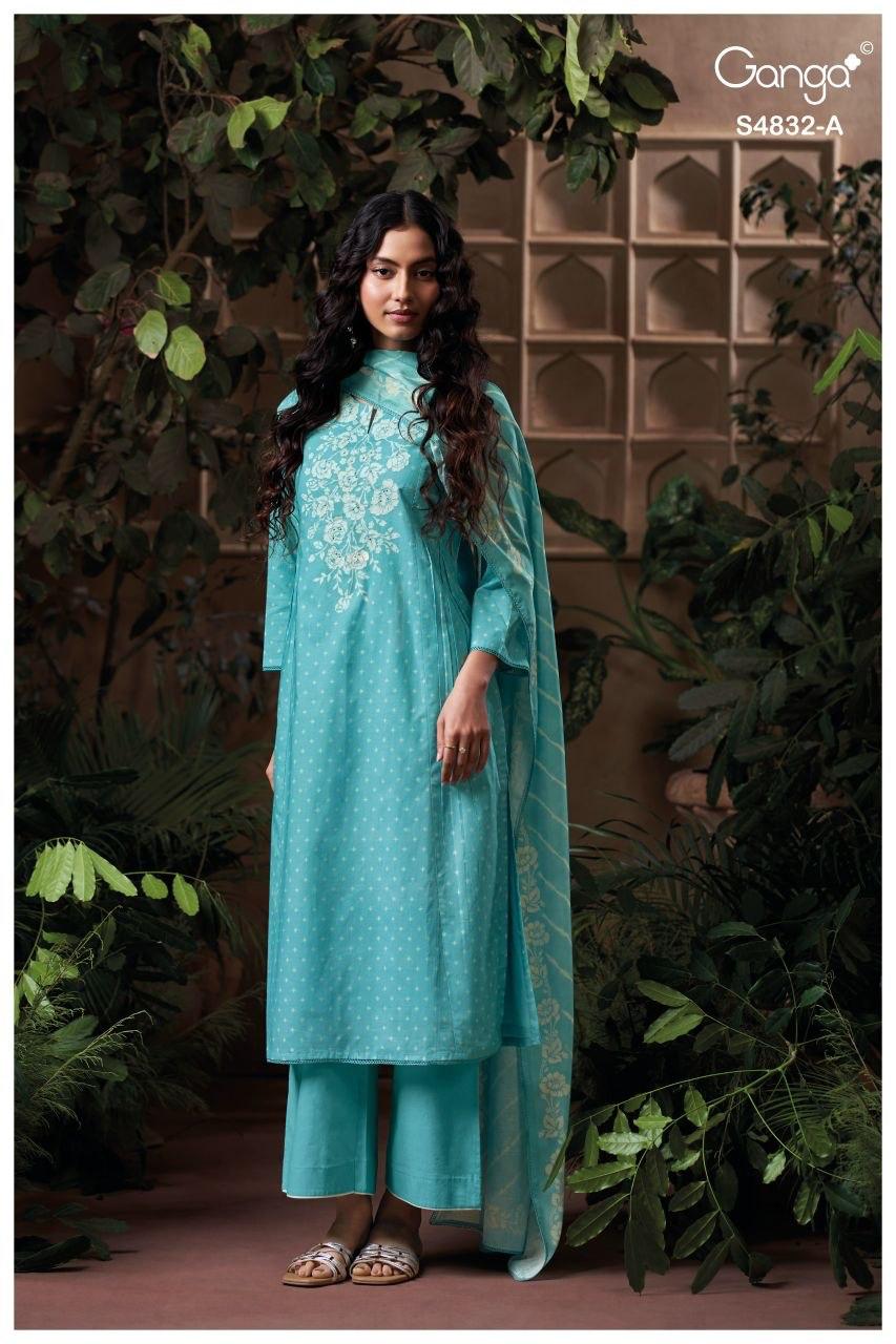 Havya 4832 Ganga Cotton Plazzo Style Suits Manufacturer