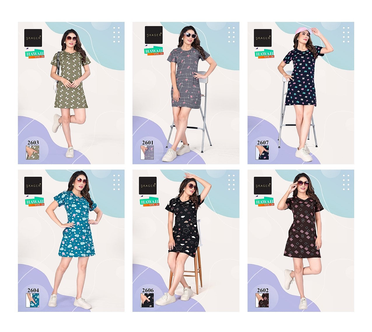 Hawaii Vol 26 Skager Cotton Short Night Gown Exporter