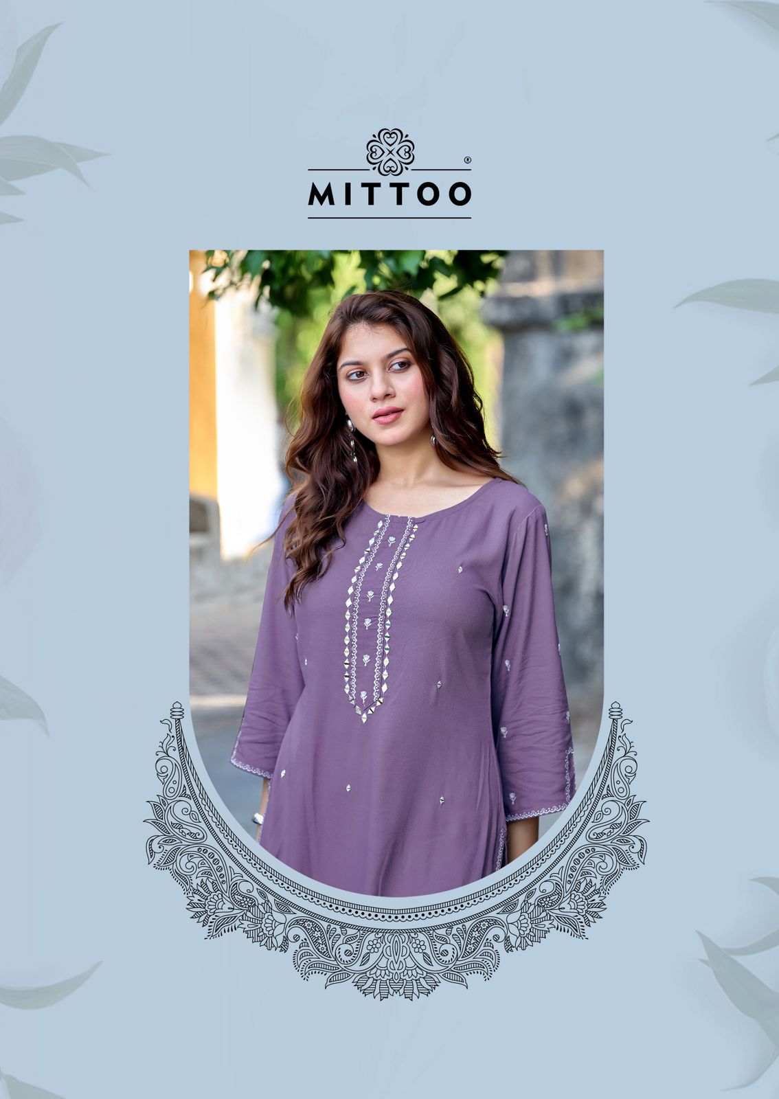 Haya Mittoo Reyon Long Straight Kurti Exporter Ahmedabad