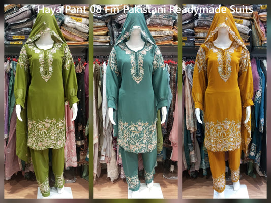Haya Pant 08 Fm Georgette Pakistani Readymade Suits Manufacturer