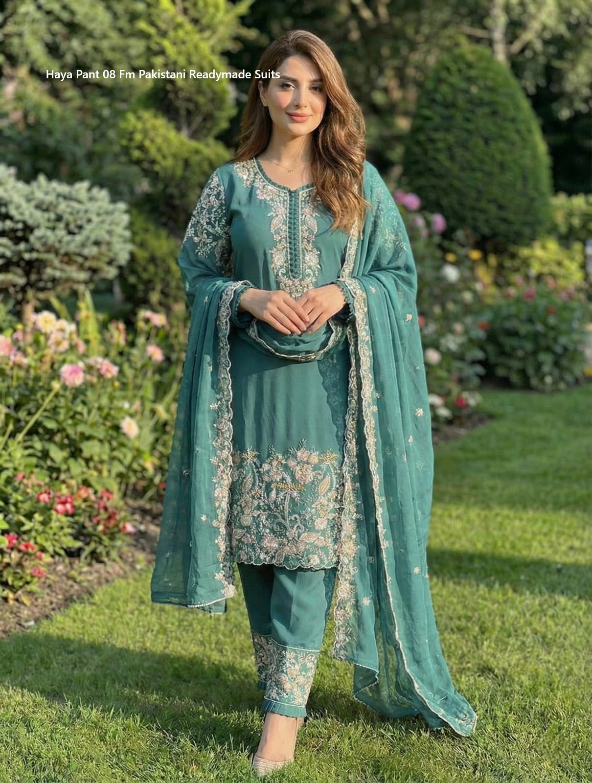 Haya Pant 08 Fm Georgette Pakistani Readymade Suits Manufacturer