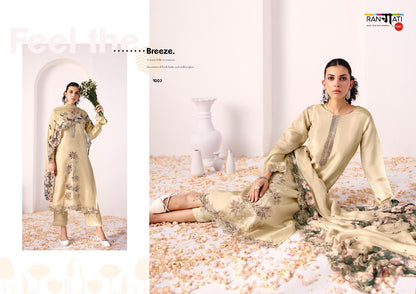 Haya Rangati Prints Silk Pant Style Suits Wholesaler Ahmedabad