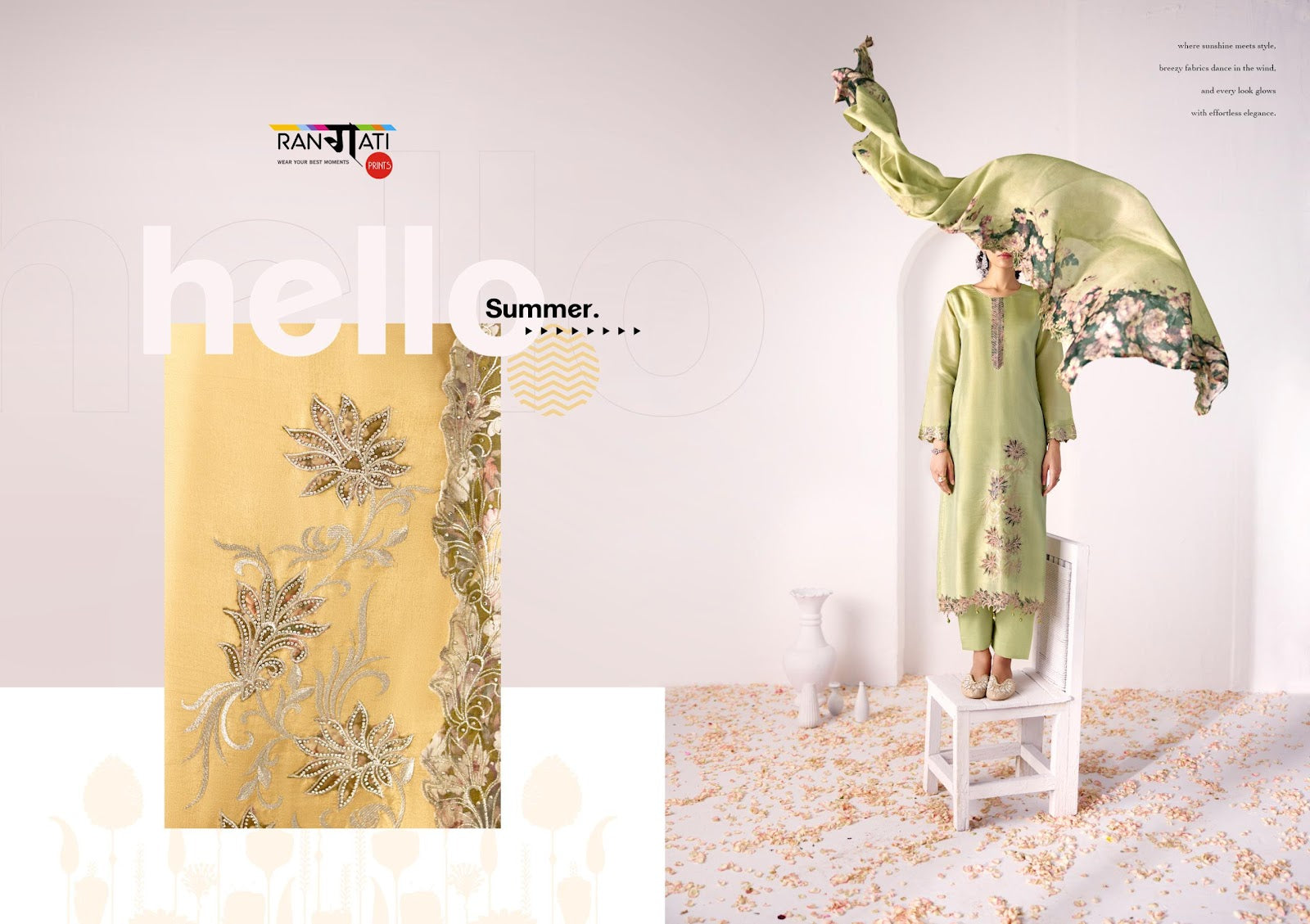 Haya Rangati Prints Silk Pant Style Suits Wholesaler Ahmedabad