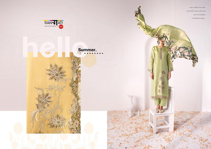 Haya Rangati Prints Silk Pant Style Suits Wholesaler Ahmedabad