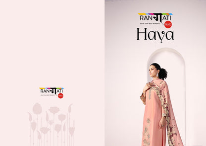 Haya Rangati Prints Silk Pant Style Suits Wholesaler Ahmedabad