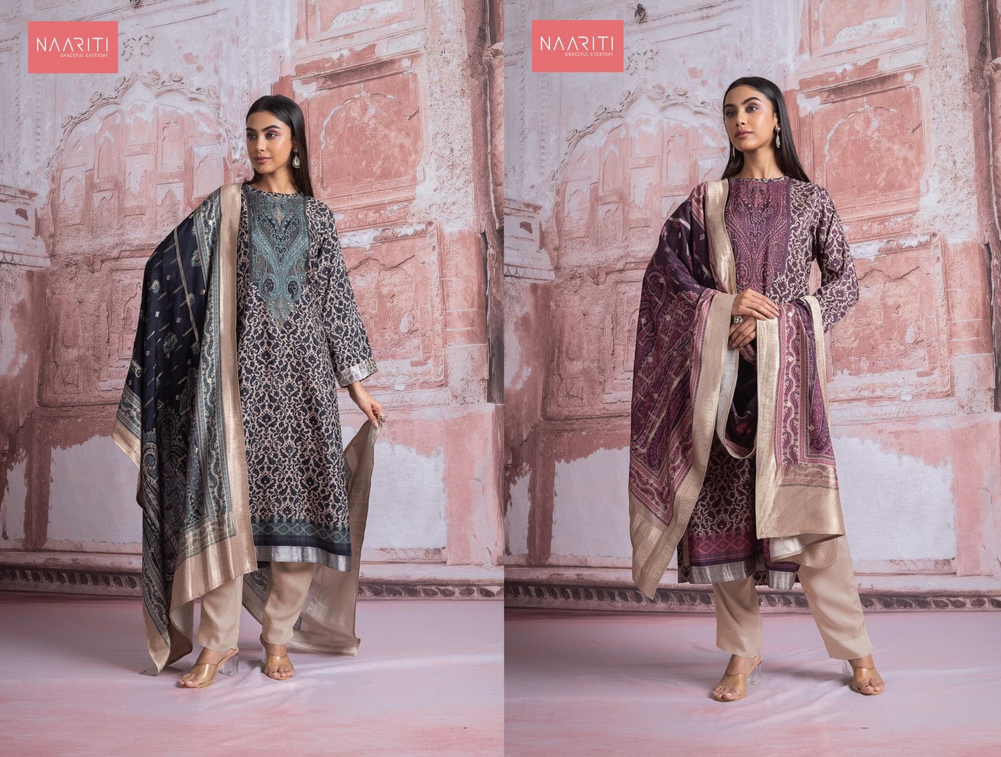 Hayaam Naariti Pure Silk Pant Style Suits Manufacturer Gujarat