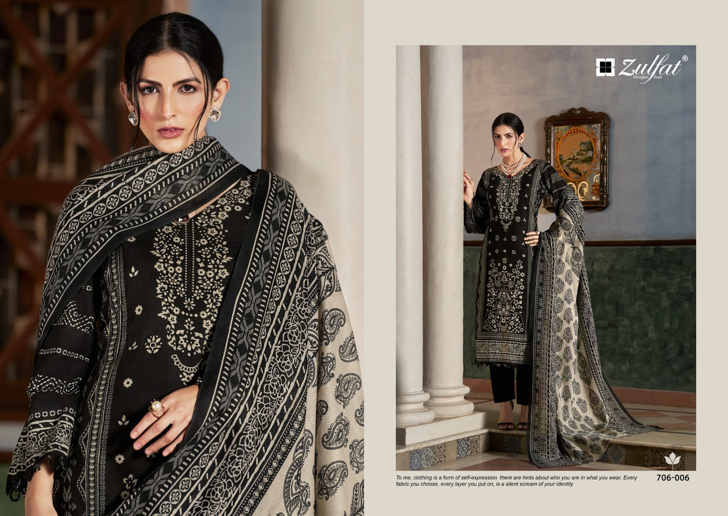 Hayami Zulfat Designer Cotton Karachi Salwar Suits Wholesale Price