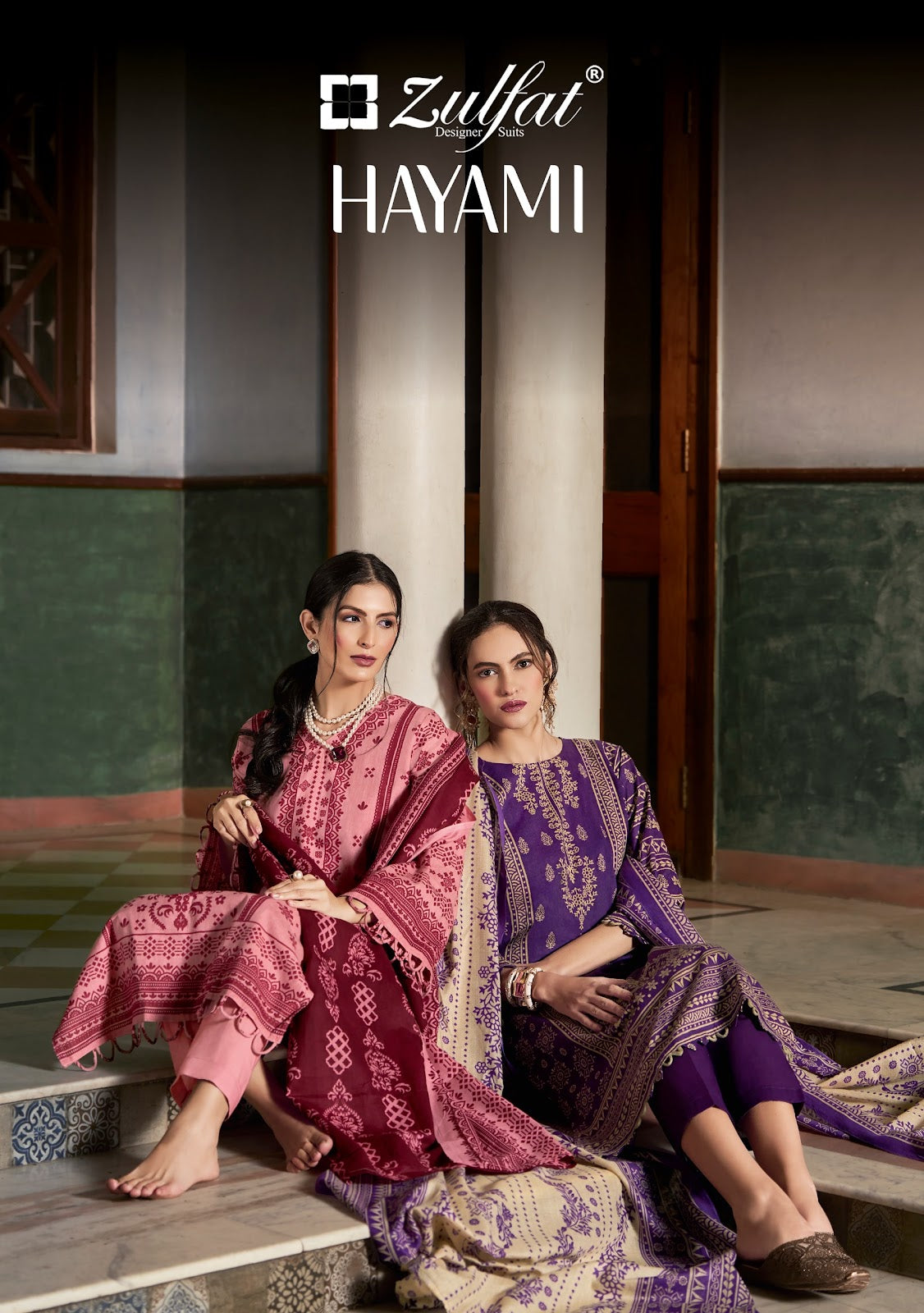 Hayami Zulfat Designer Cotton Karachi Salwar Suits Wholesale Price