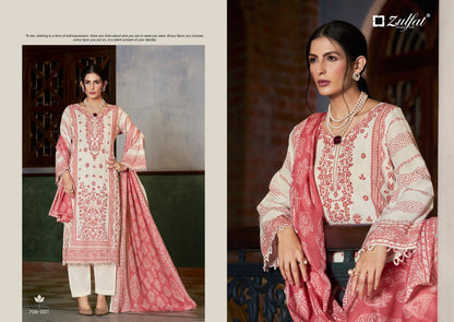 Hayami Zulfat Designer Cotton Karachi Salwar Suits Wholesale Price