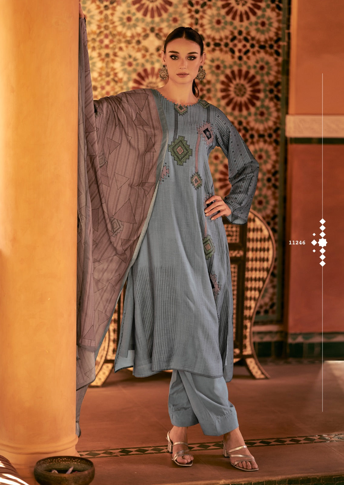 Hayat Sadhana Muslin Silk Pant Style Suits Manufacturer India