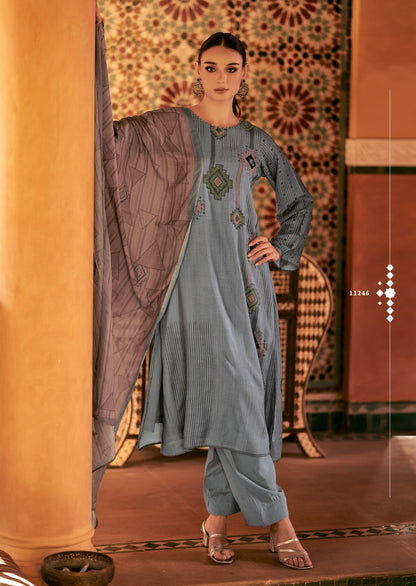 Hayat Sadhana Muslin Silk Pant Style Suits Manufacturer India