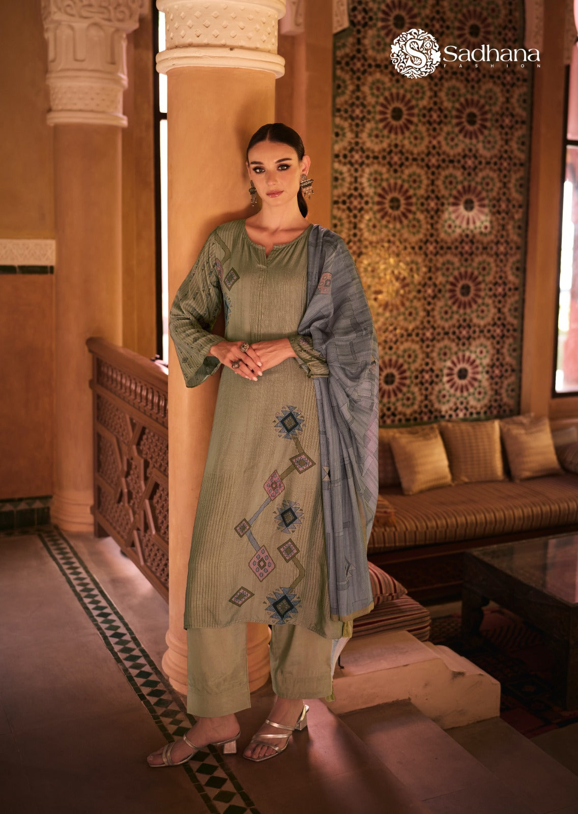 Hayat Sadhana Muslin Silk Pant Style Suits Manufacturer India