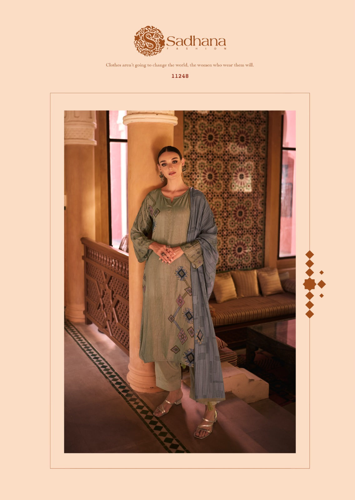 Hayat Sadhana Muslin Silk Pant Style Suits Manufacturer India