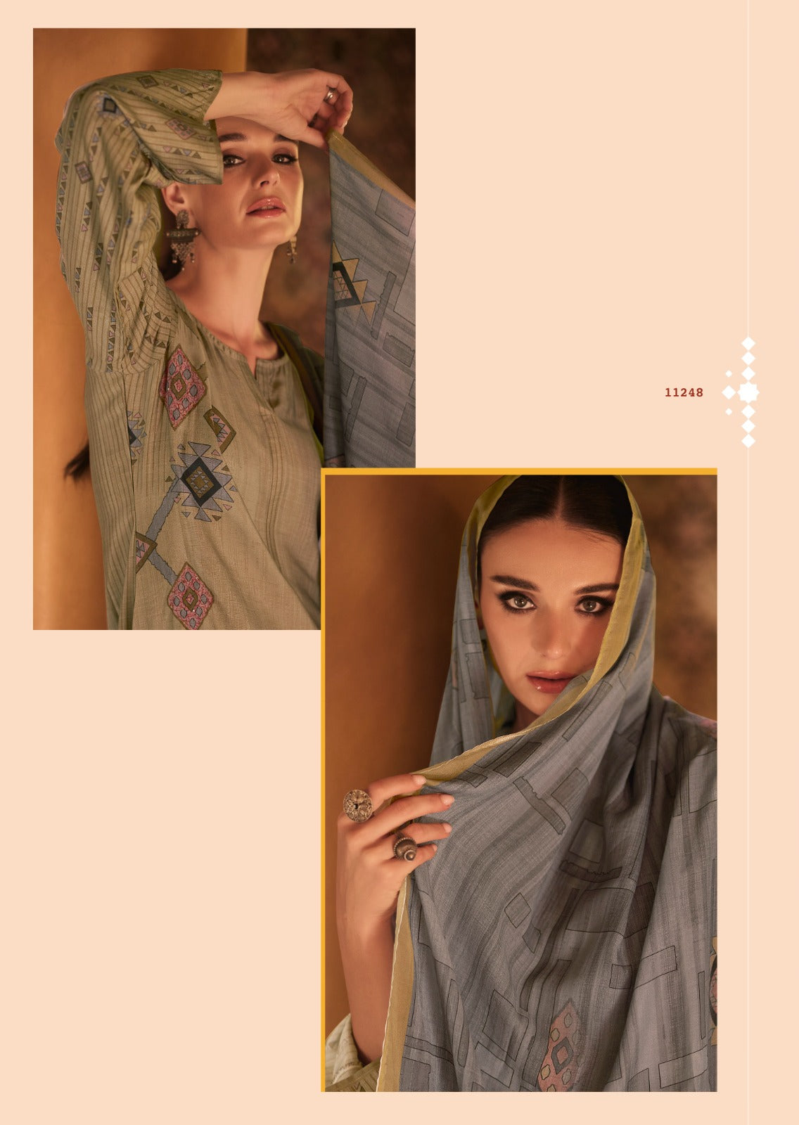 Hayat Sadhana Muslin Silk Pant Style Suits Manufacturer India