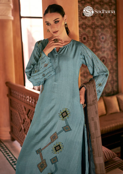 Hayat Sadhana Muslin Silk Pant Style Suits Manufacturer India