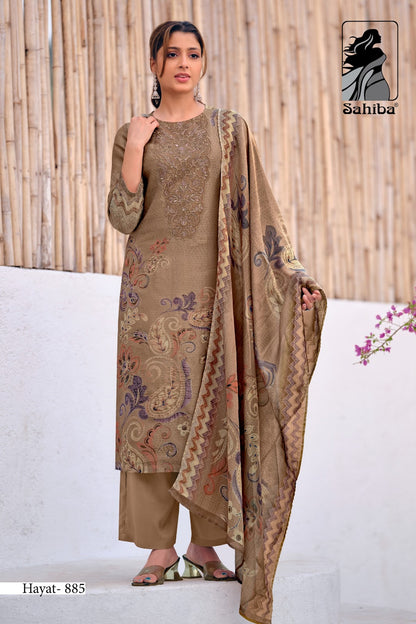 Hayat Sahiba Organza Pant Style Suits Supplier Ahmedabad