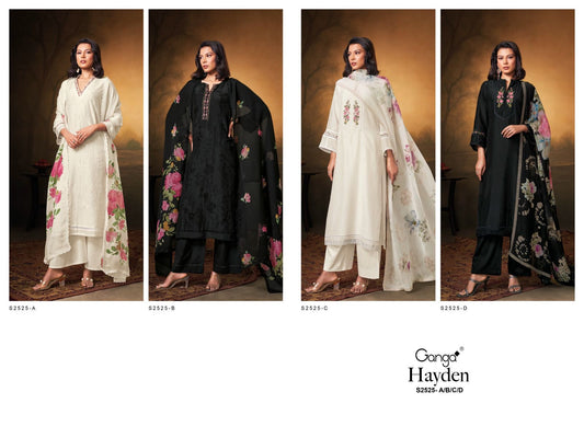 Hayden S2525 Ganga Bemberg Silk Plazzo Style Suits Exporter Gujarat