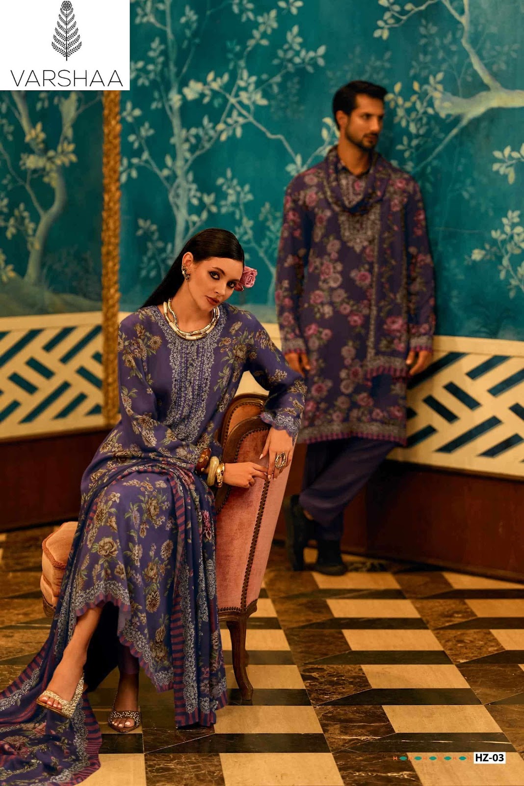 Hayzen Varshaa Viscose Muslin Pant Style Suits Supplier India