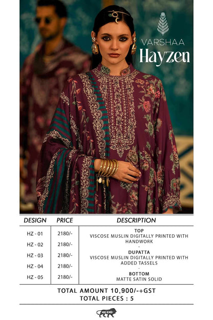 Hayzen Varshaa Viscose Muslin Pant Style Suits Supplier India