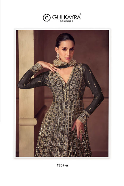 Hazael Gulkayra Designer Chinon Gown Dupatta Set Manufacturer