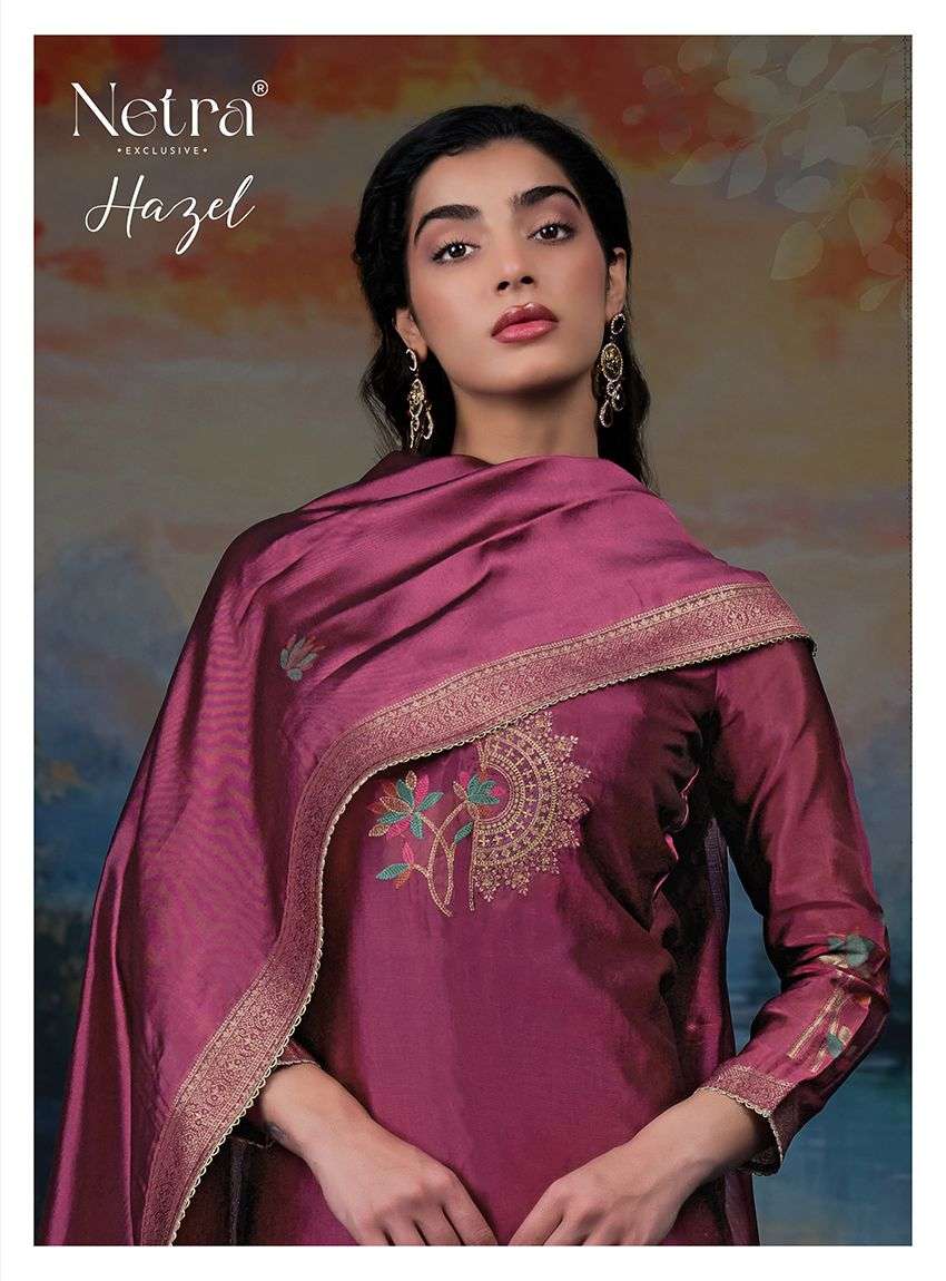 Hazel Netra Viscose Pant Style Suits Supplier India