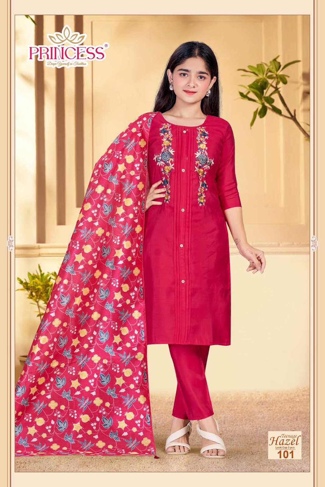 Hazel Princess Creation Roman Girls Readymade Pant Suits Wholesale Rate
