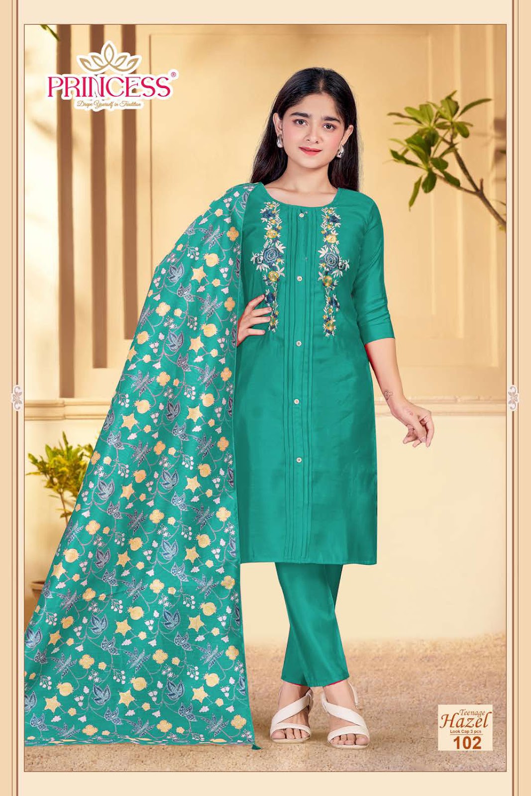 Hazel Princess Creation Roman Girls Readymade Pant Suits Wholesale Rate