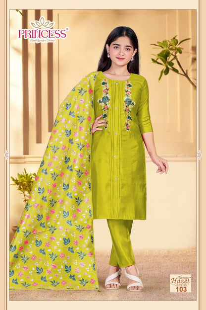Hazel Princess Creation Roman Girls Readymade Pant Suits Wholesale Rate