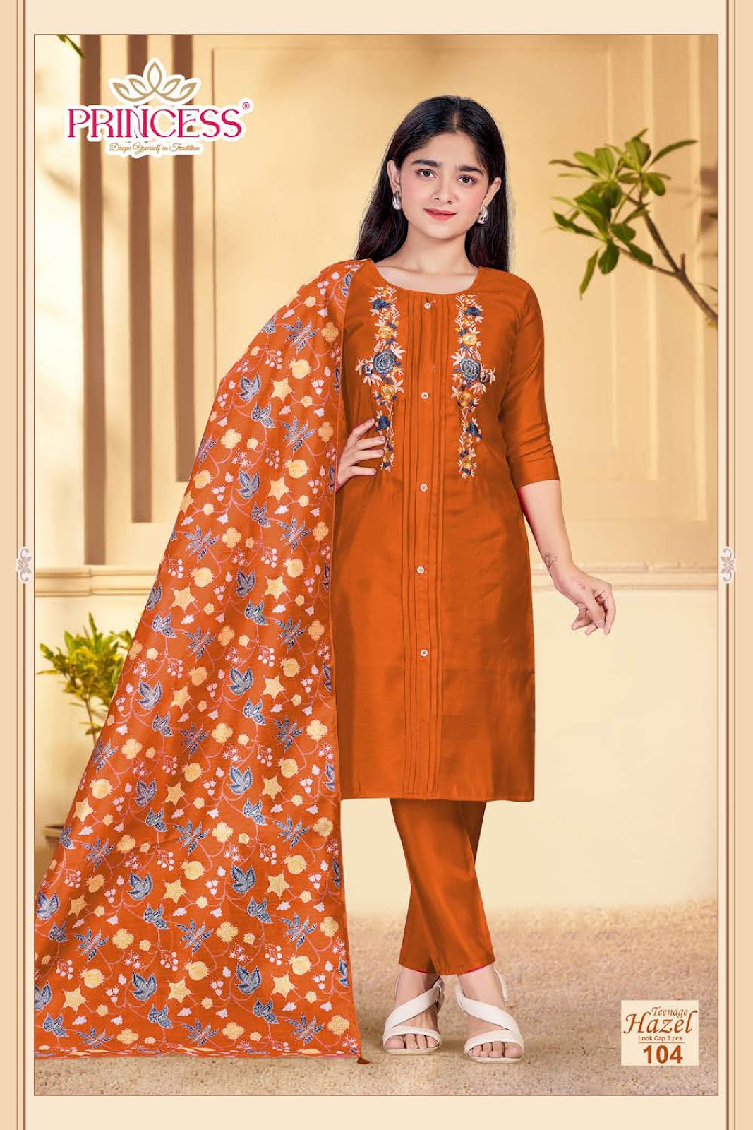 Hazel Princess Creation Roman Girls Readymade Pant Suits Wholesale Rate