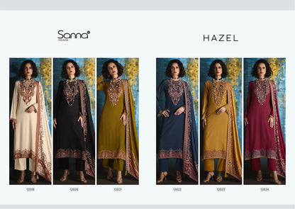Hazel Sanna Fashion Viscose Pashmina Suits Wholesale Rate