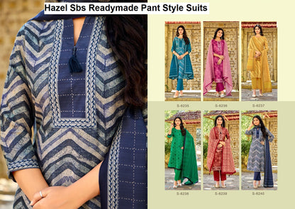 Hazel Sbs Tussar Silk Readymade Pant Style Suits Wholesaler Gujarat