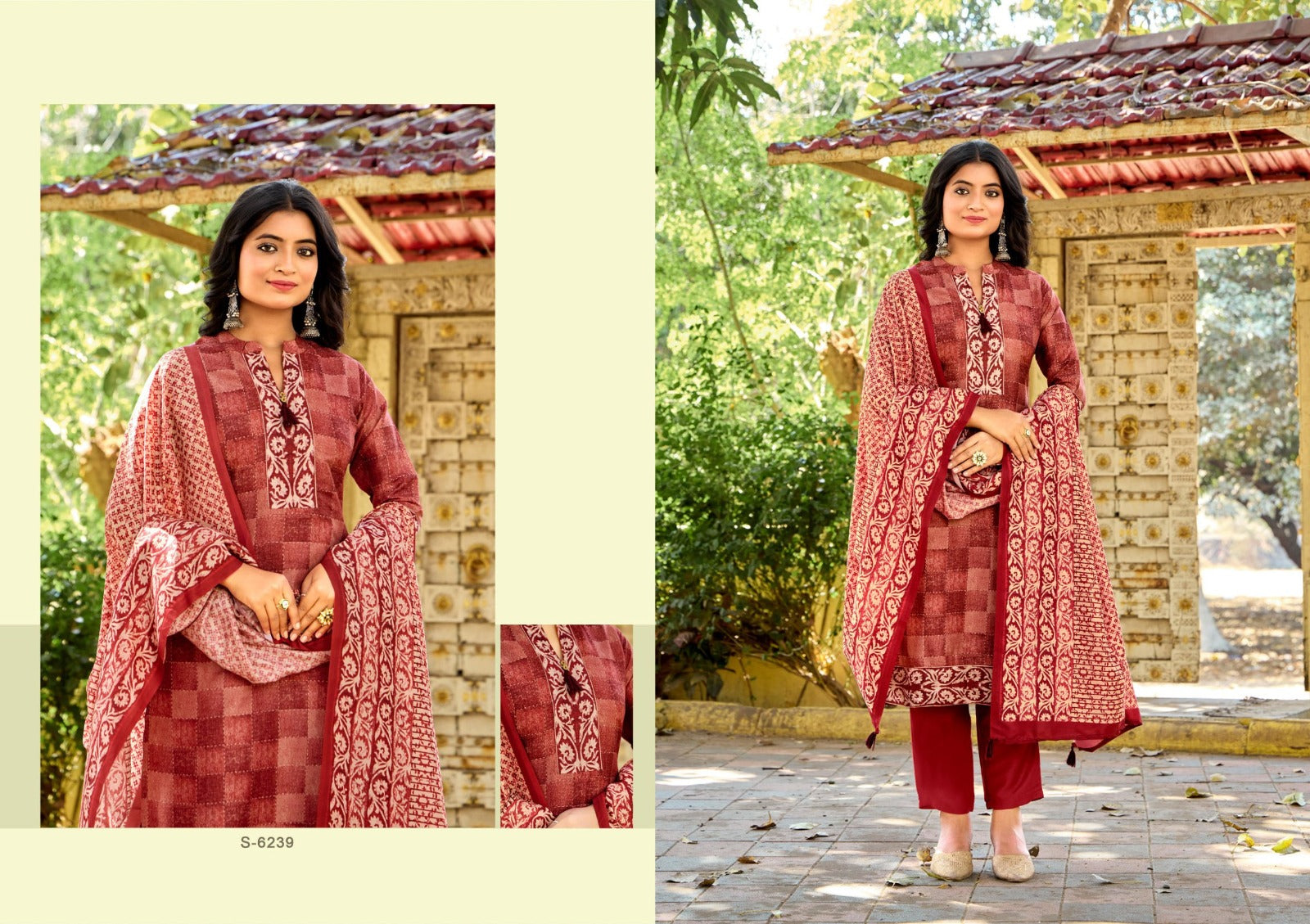 Hazel Sbs Tussar Silk Readymade Pant Style Suits Wholesaler Gujarat