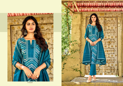 Hazel Sbs Tussar Silk Readymade Pant Style Suits Wholesaler Gujarat