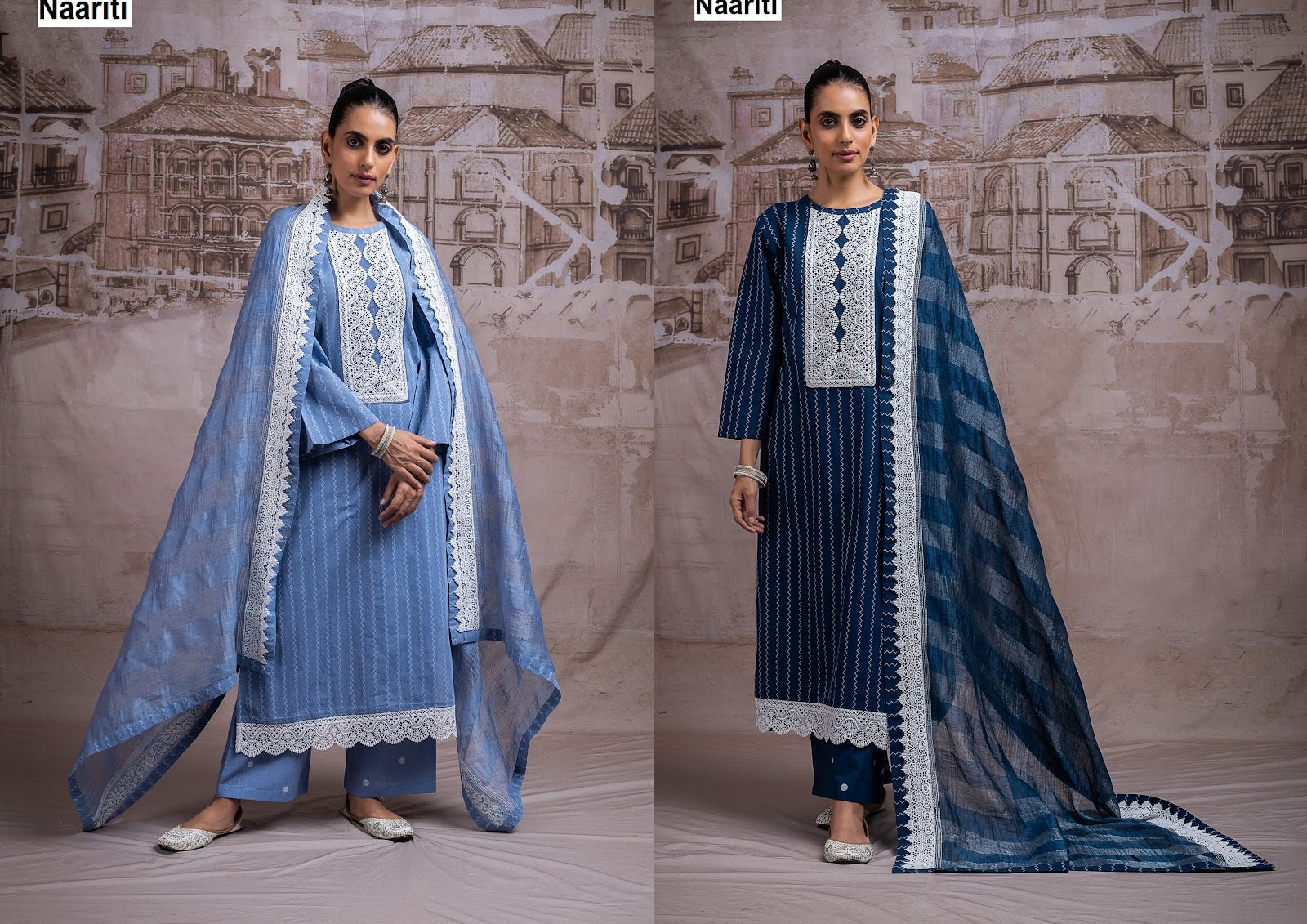 Hazkoor Naariti Handloom Pant Style Suits Exporter Ahmedabad