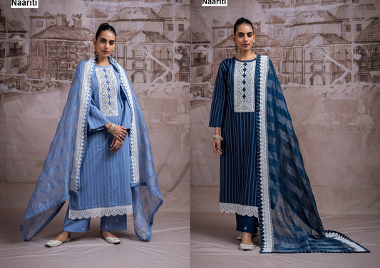 Hazkoor Naariti Handloom Pant Style Suits Exporter Ahmedabad