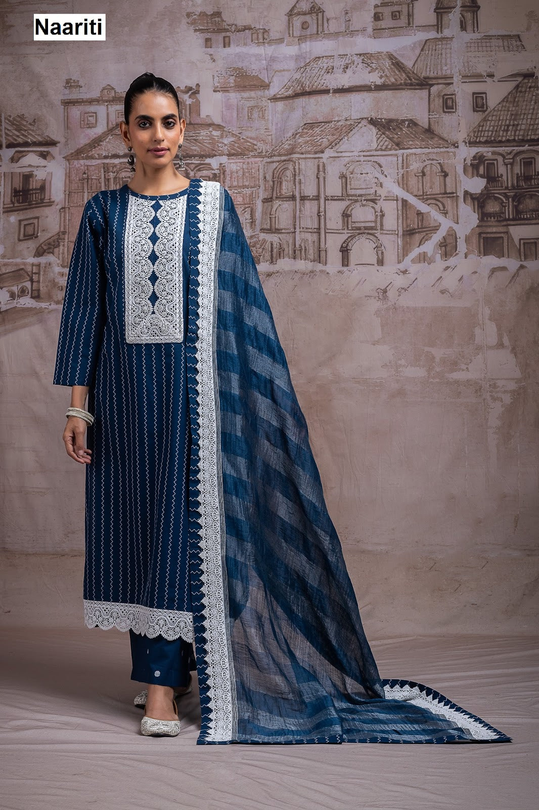 Hazkoor Naariti Handloom Pant Style Suits Exporter Ahmedabad