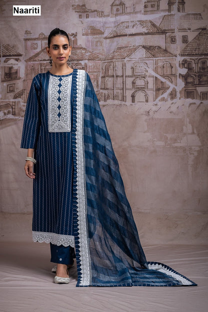 Hazkoor Naariti Handloom Pant Style Suits Exporter Ahmedabad