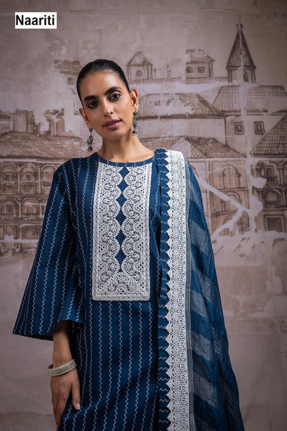Hazkoor Naariti Handloom Pant Style Suits Exporter Ahmedabad