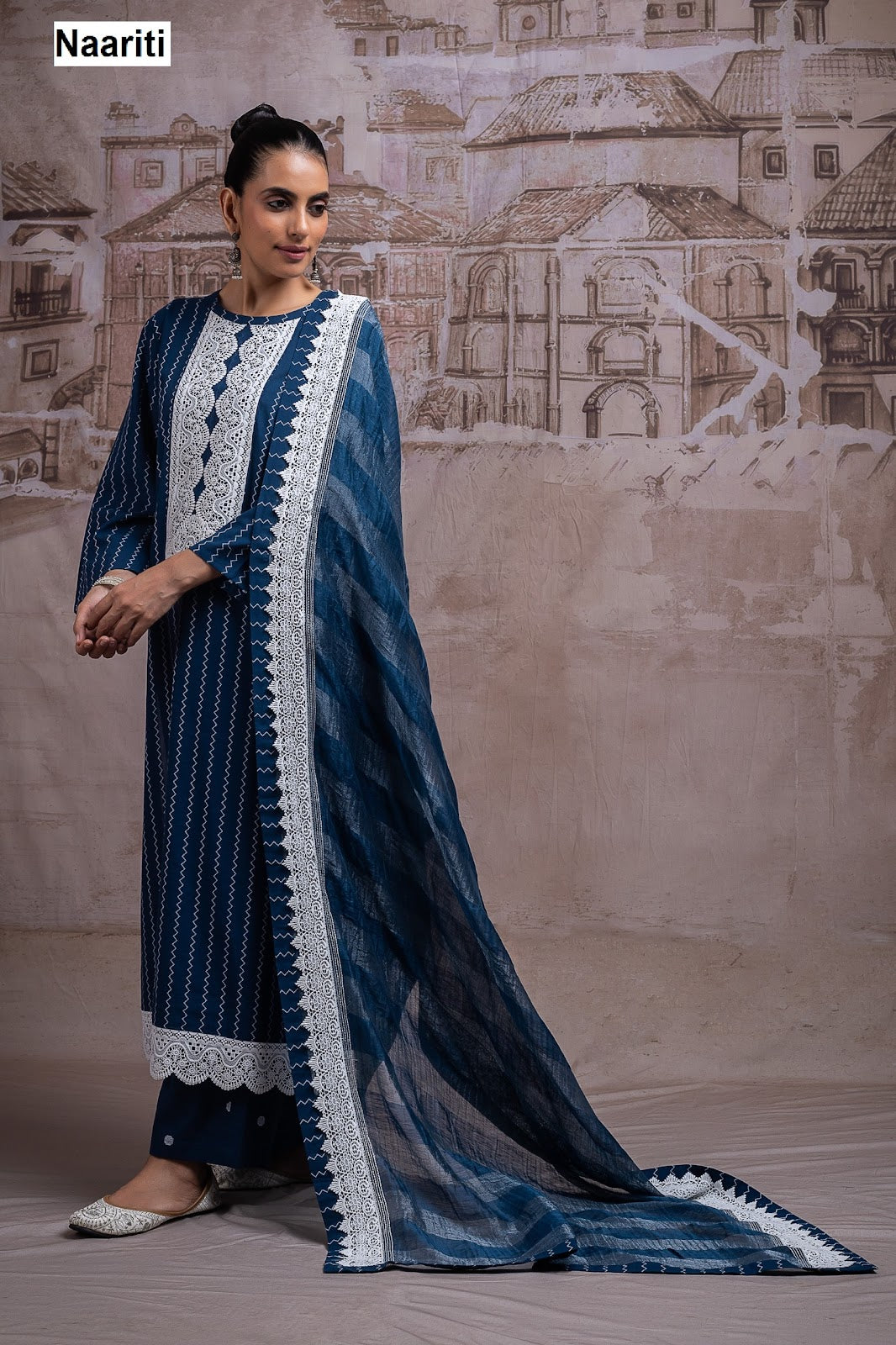 Hazkoor Naariti Handloom Pant Style Suits Exporter Ahmedabad