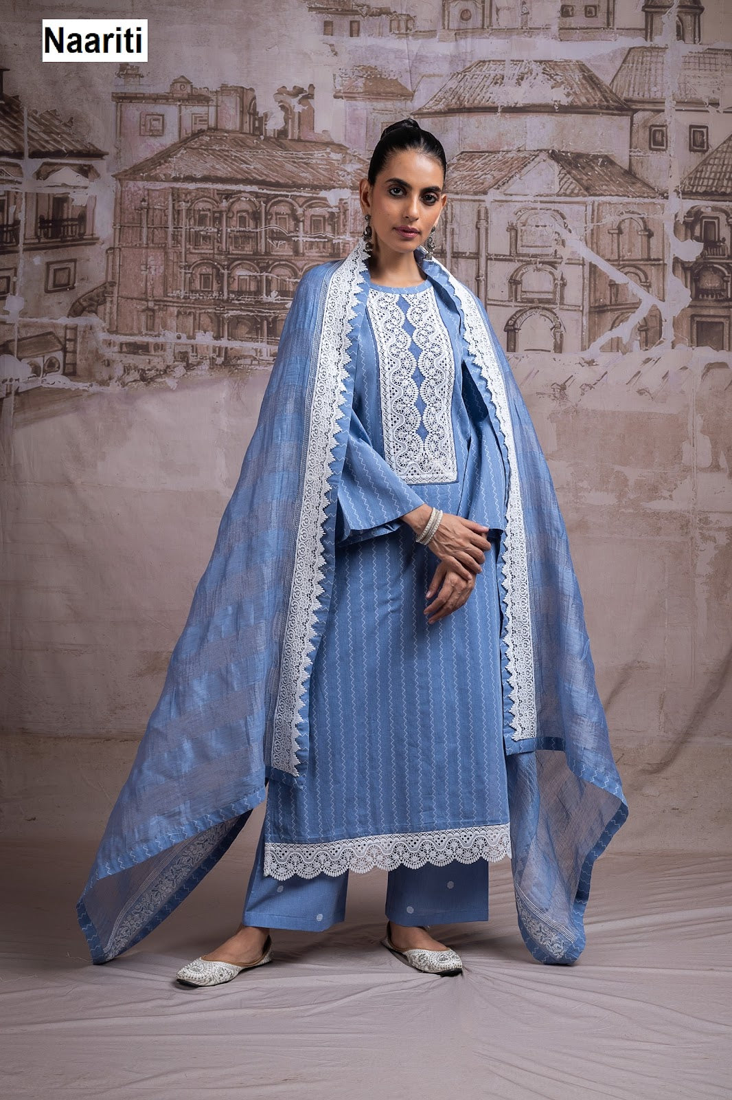 Hazkoor Naariti Handloom Pant Style Suits Exporter Ahmedabad