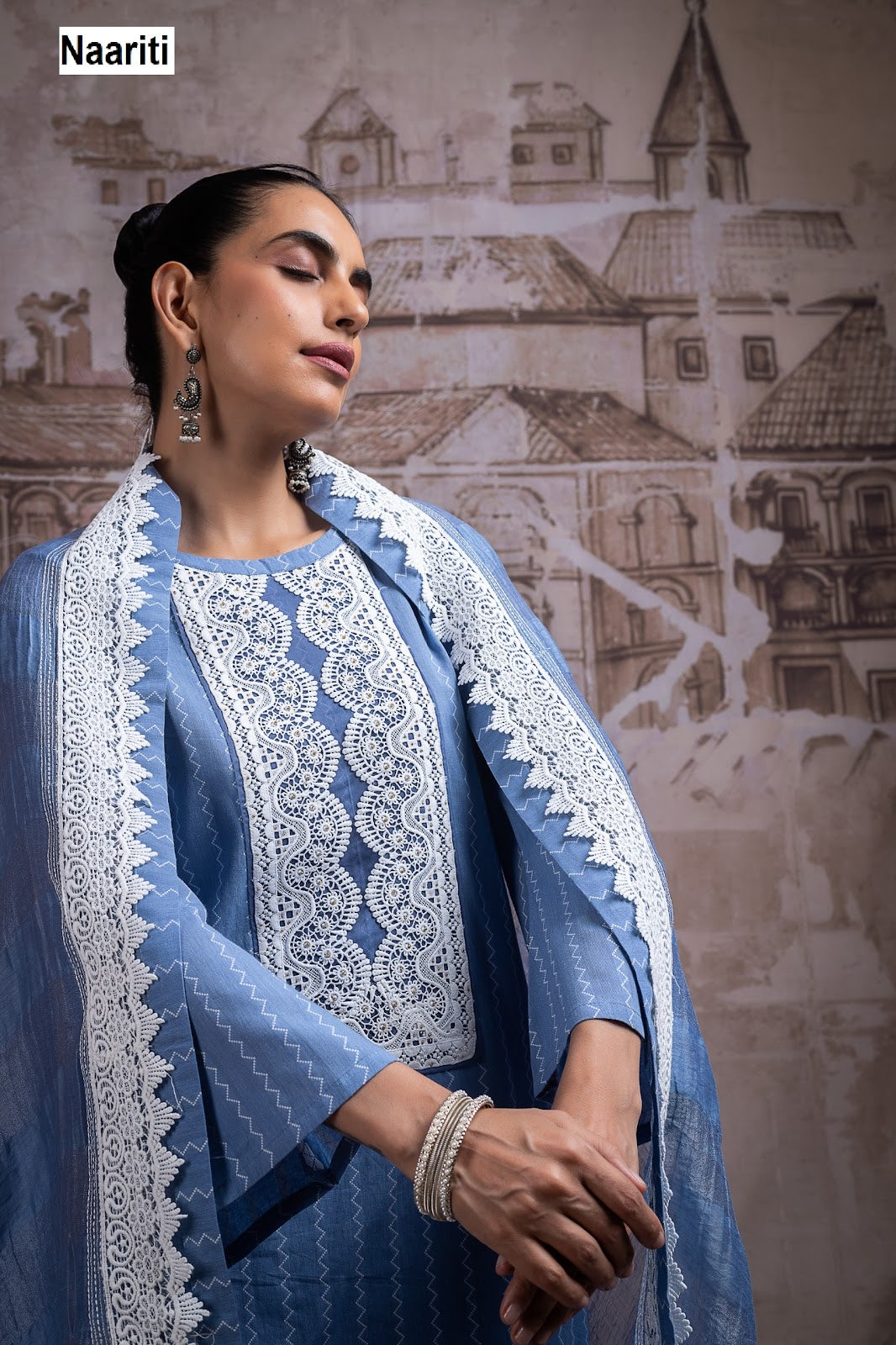 Hazkoor Naariti Handloom Pant Style Suits Exporter Ahmedabad