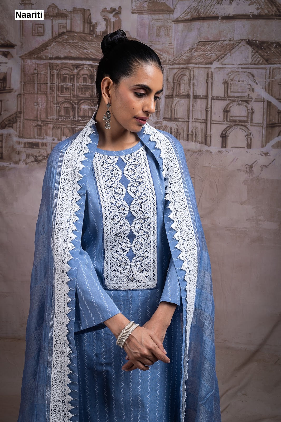 Hazkoor Naariti Handloom Pant Style Suits Exporter Ahmedabad