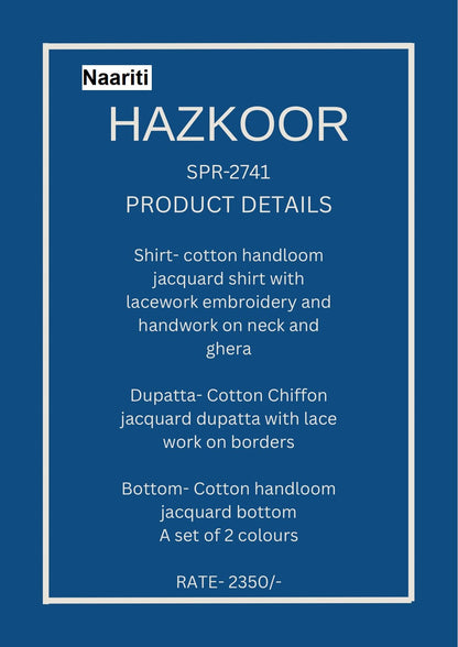 Hazkoor Naariti Handloom Pant Style Suits Exporter Ahmedabad